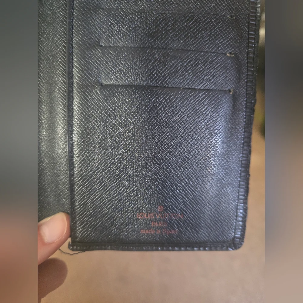 Louis Vuitton Epi Leather Long Bifold Wallet Black